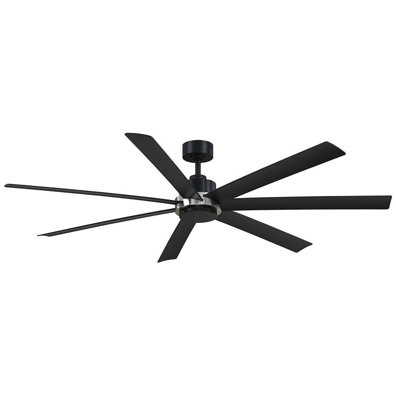 Image 1 72" Fanimation Pendry Black and Nickel Outdoor Smart Ceiling Fan