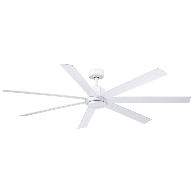 Image 1 72 inch Fanimation Pendry Matte White Outdoor Smart Ceiling Fan