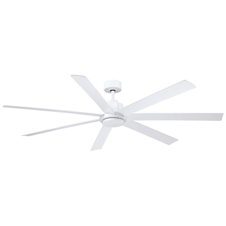 Image 1 72" Fanimation Pendry Matte White Outdoor Smart Ceiling Fan