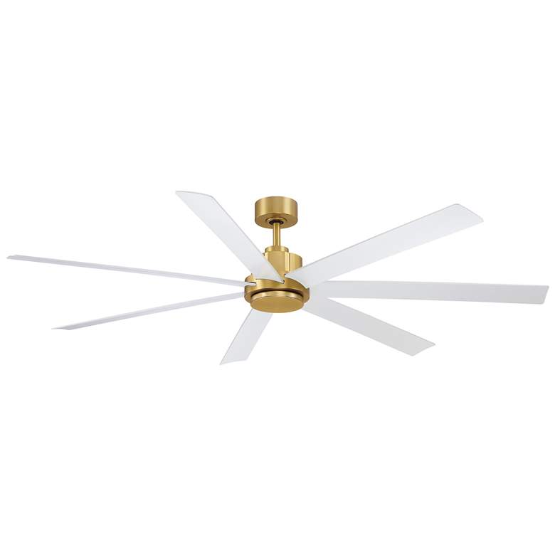 Image 1 72" Fanimation Pendry Satin Brass Outdoor Smart Ceiling Fan