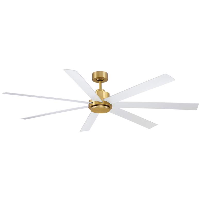 Image 1 72 inch Fanimation Pendry Satin Brass Outdoor Smart Ceiling Fan