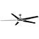 72" Fanimation Subtle Brushed Nickel LED Damp Ceiling Fan