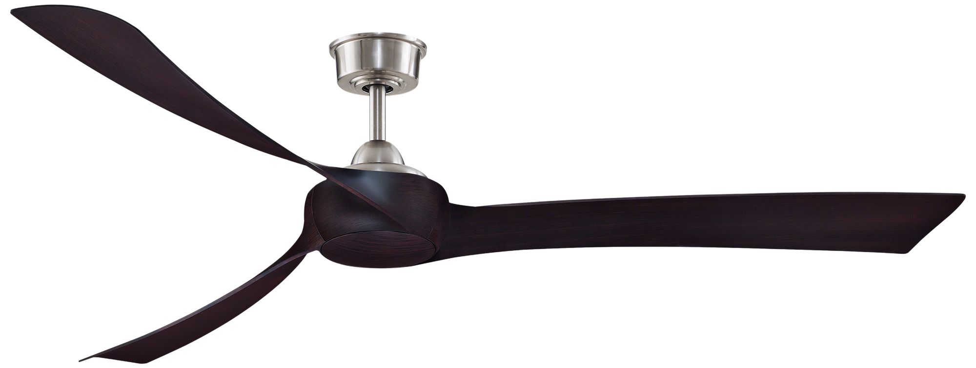 72" Fanimation Wrap Brushed Nickel Damp Smart Ceiling Fan