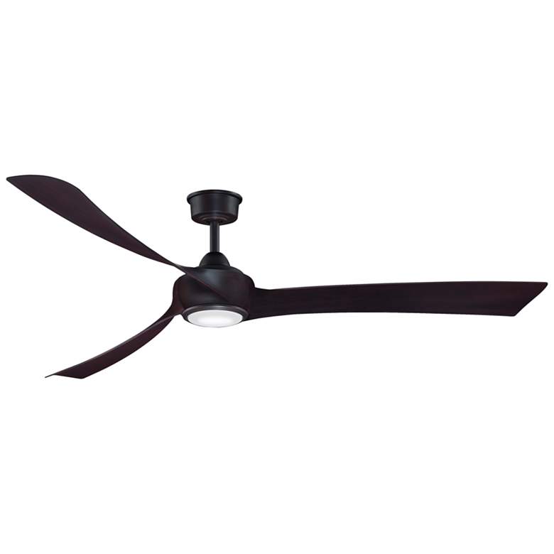 Image 4 72 inch Fanimation Wrap Dark Bronze Damp Rated Large Smart Ceiling Fan more views