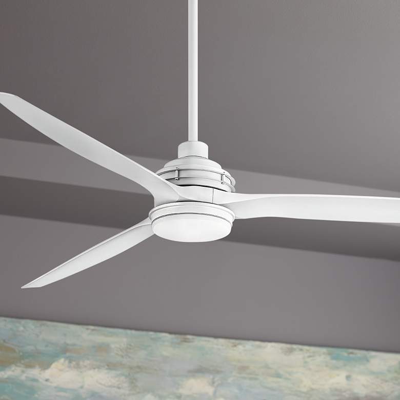 Image 1 72" Hinkley Artiste Matte White LED Wet-Rated Large Smart Ceiling Fan