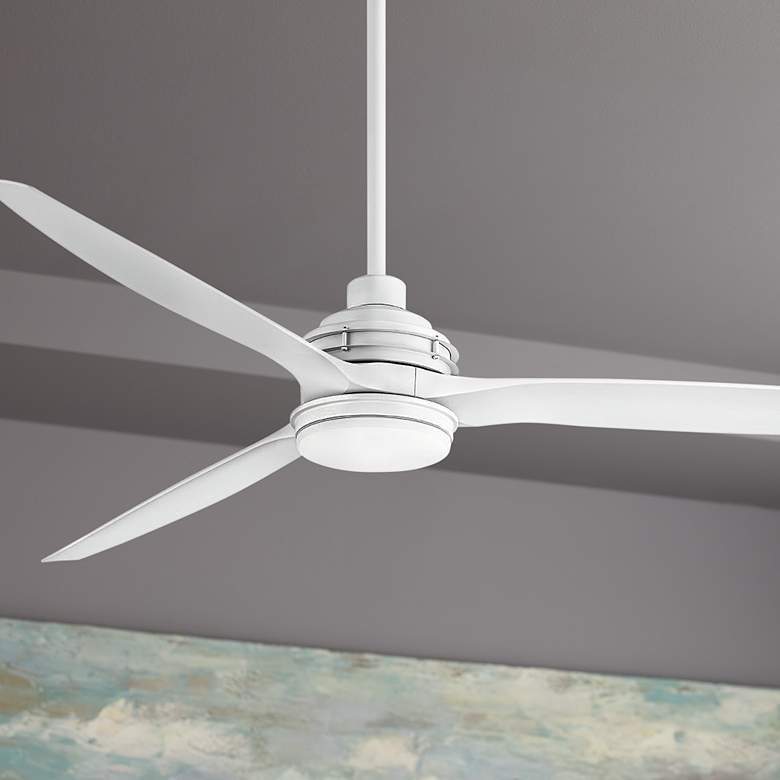 Image 1 72" Hinkley Artiste Matte White LED Wet-Rated Large Smart Ceiling Fan