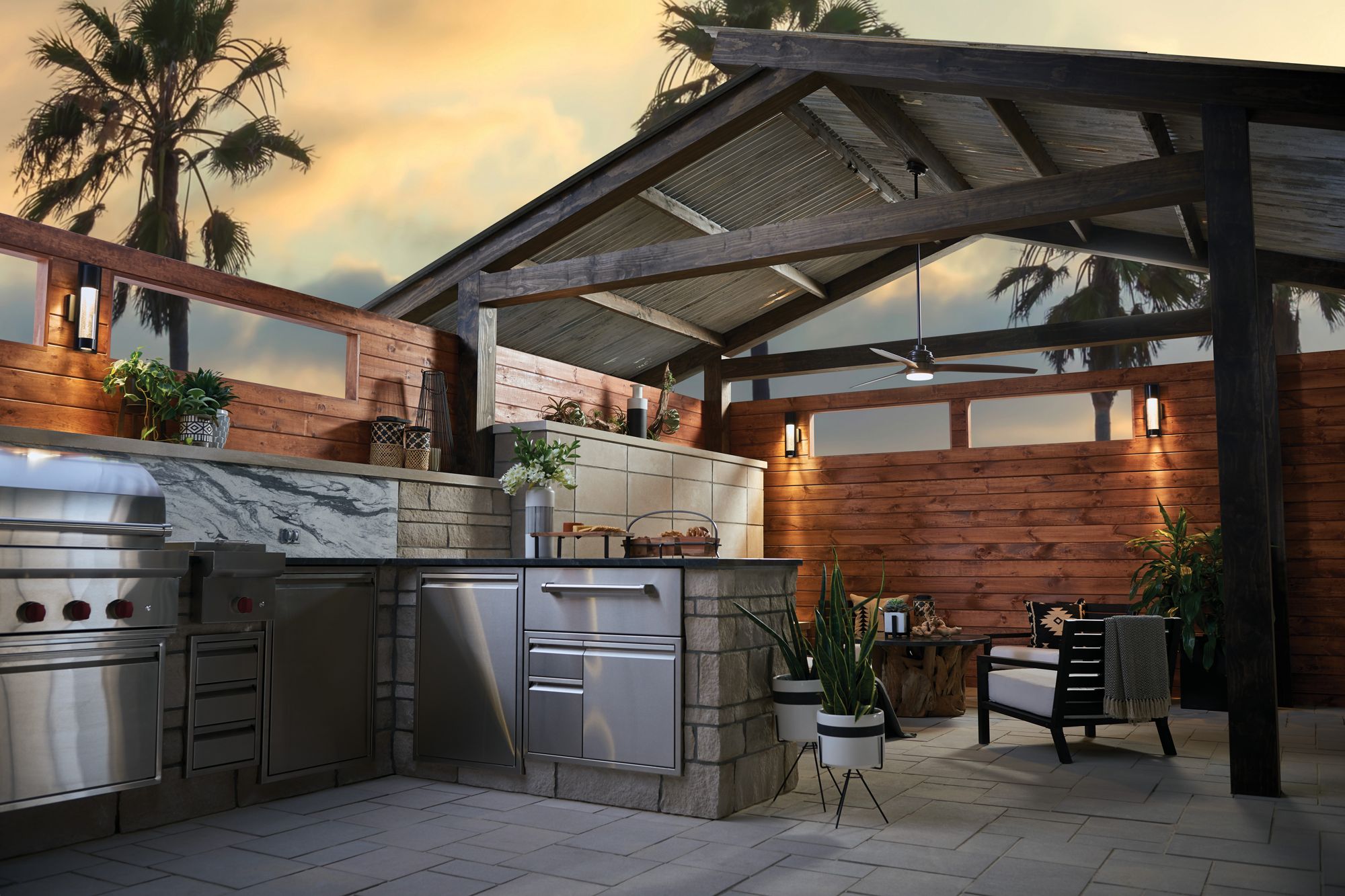 Image 6 72" Hinkley Artiste Matte White LED Wet-Rated Large Smart Ceiling Fan more views