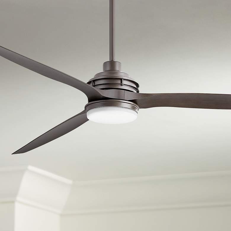 Image 1 72" Hinkley Artiste Metallic Matte Bronze LED Wet-Rated Smart Fan