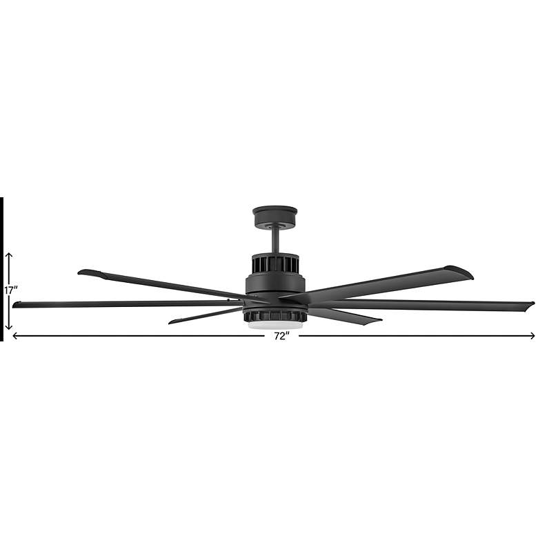 Image 5 72 inch Hinkley Draftsman LED Wet Rated Matte Black Smart Ceiling Fan more views