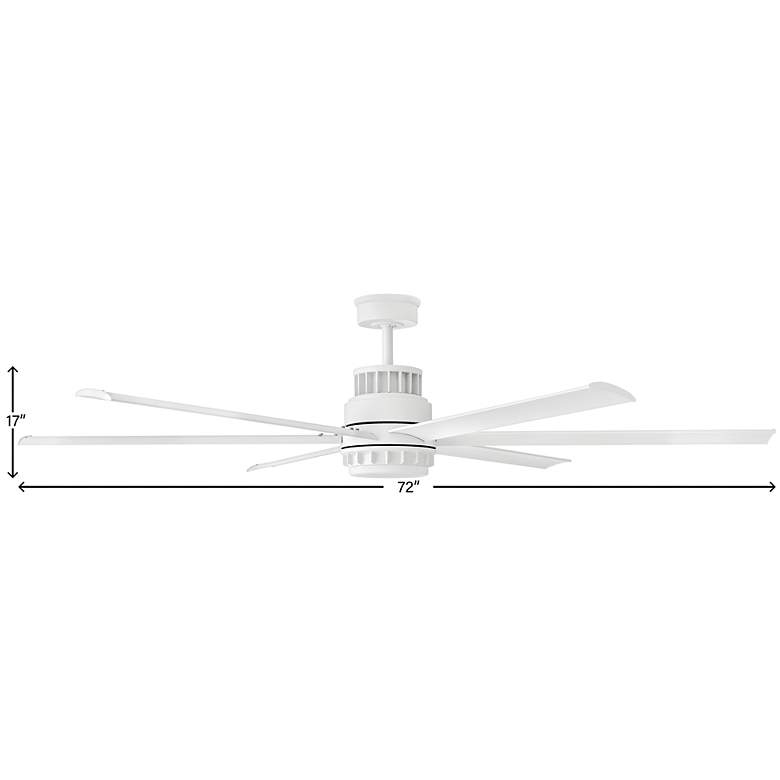Image 5 72" Hinkley Draftsman Matte White LED Wet Rated Smart Ceiling Fan more views