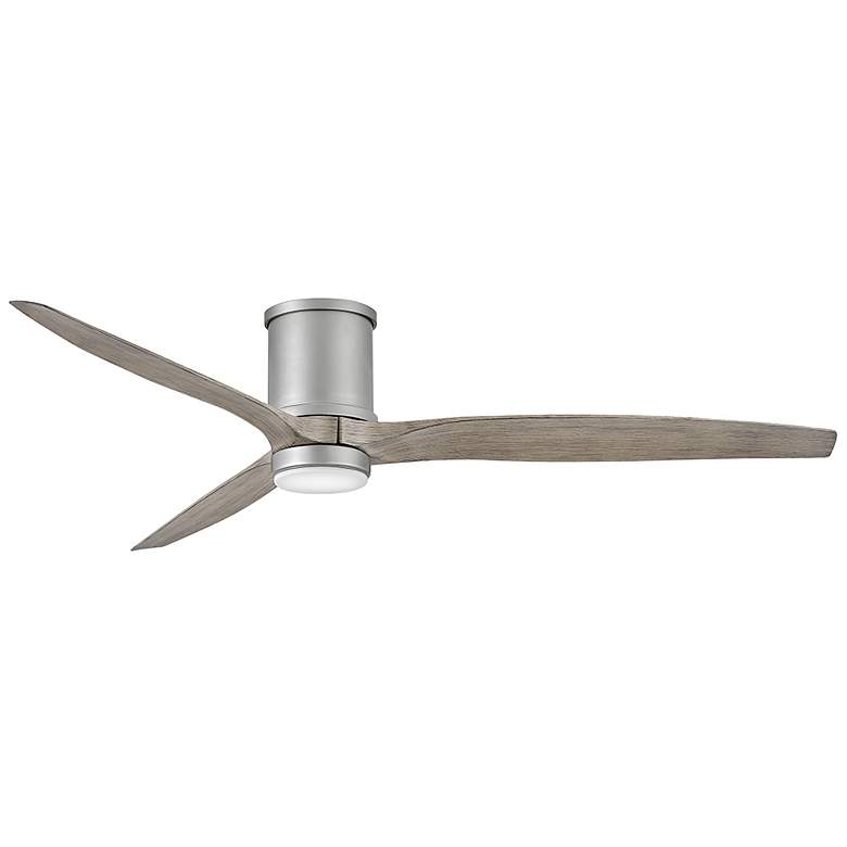 Image 1 72" Hinkley Hover Brushed Nickel Wet LED Hugger Smart Ceiling Fan