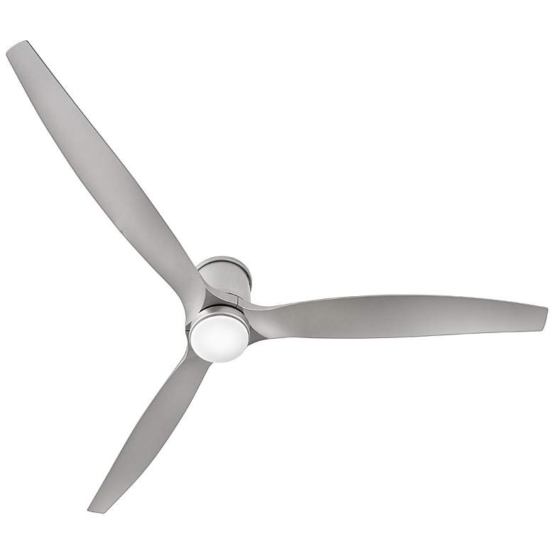 Image 3 72" Hinkley Hover Brushed Nickel Wet LED Hugger Smart Ceiling Fan more views