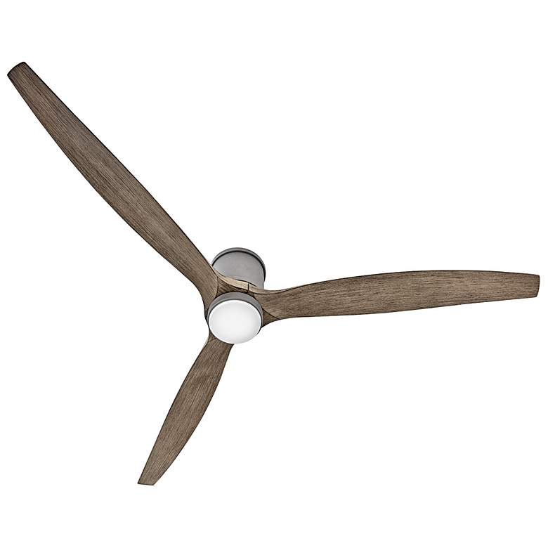 Image 3 72" Hinkley Hover Graphite Wet-Rated LED Hugger Smart Ceiling Fan more views