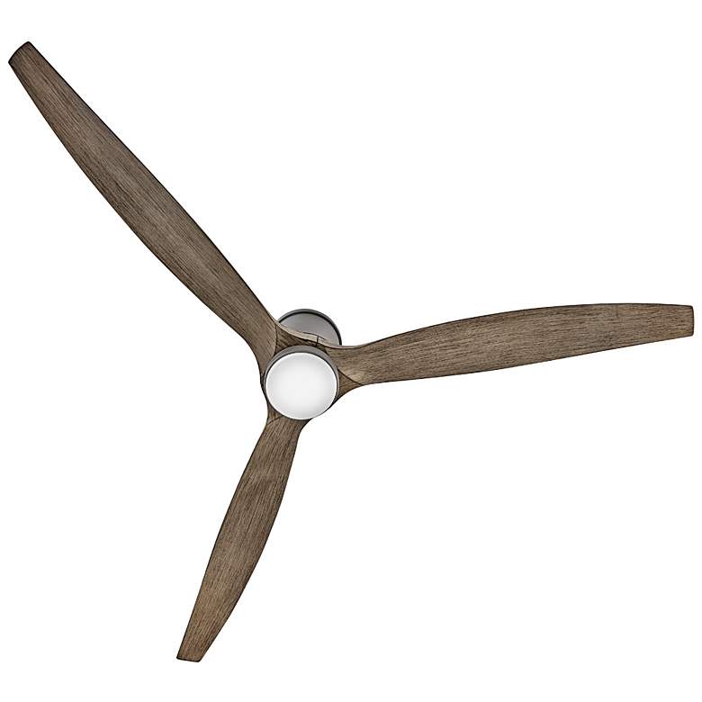 Image 4 72" Hinkley Hover Graphite Wet-Rated LED Hugger Smart Ceiling Fan more views