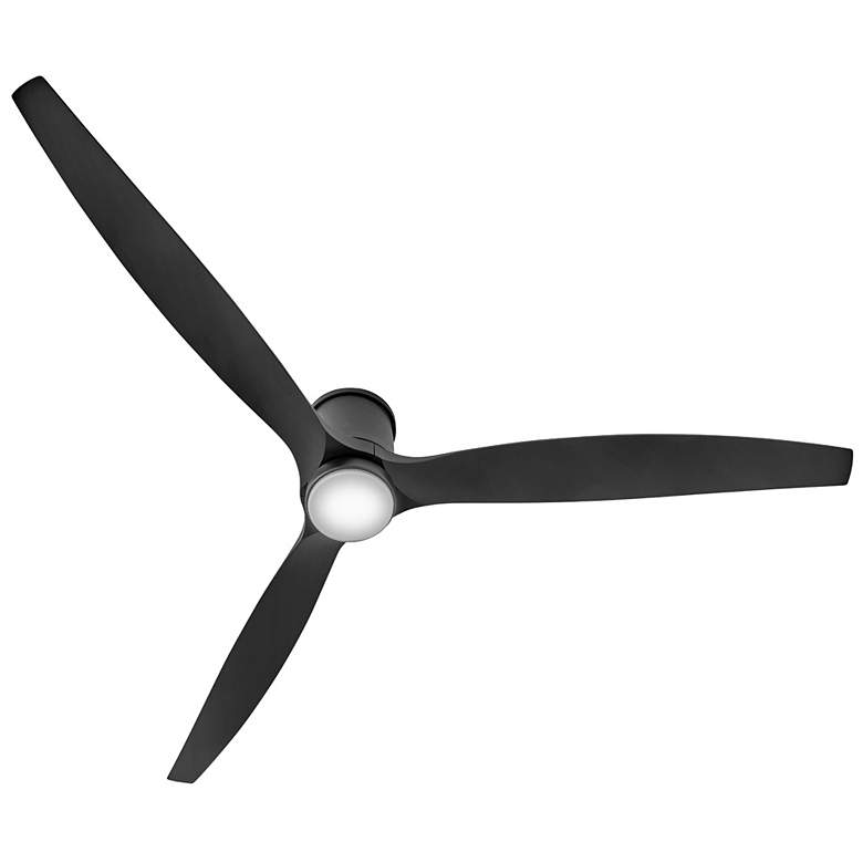 Image 4 72" Hinkley Hover Matte Black Wet-Rated LED Hugger Smart Ceiling Fan more views