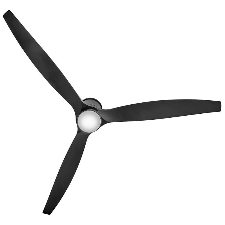 Image 5 72" Hinkley Hover Matte Black Wet-Rated LED Hugger Smart Ceiling Fan more views