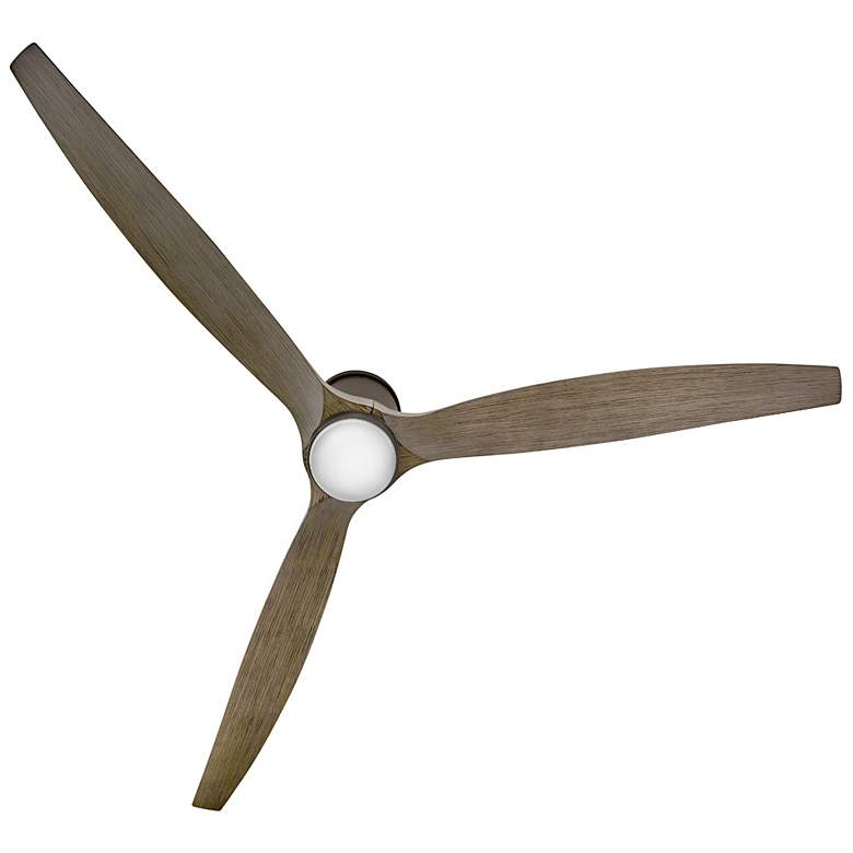 Image 3 72" Hinkley Hover Matte Bronze Wet-Rated LED Hugger Smart Ceiling Fan more views