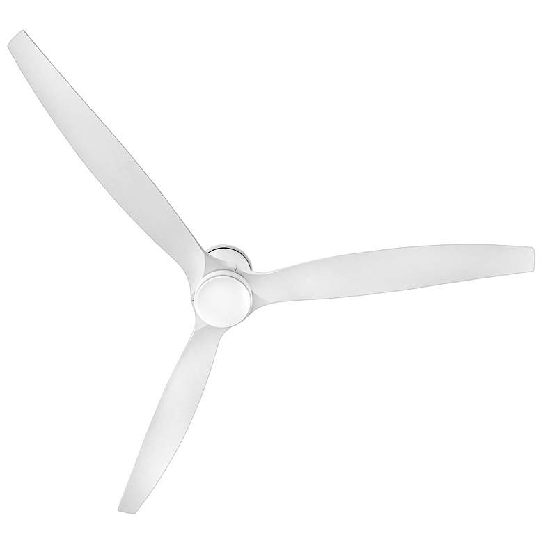 Image 3 72 inch Hinkley Hover Matte White Wet-Rated LED Hugger Smart Ceiling Fan more views