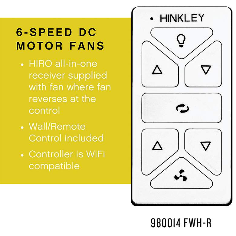 Image 6 72 inch Hinkley Hover Matte White Wet-Rated LED Hugger Smart Ceiling Fan more views