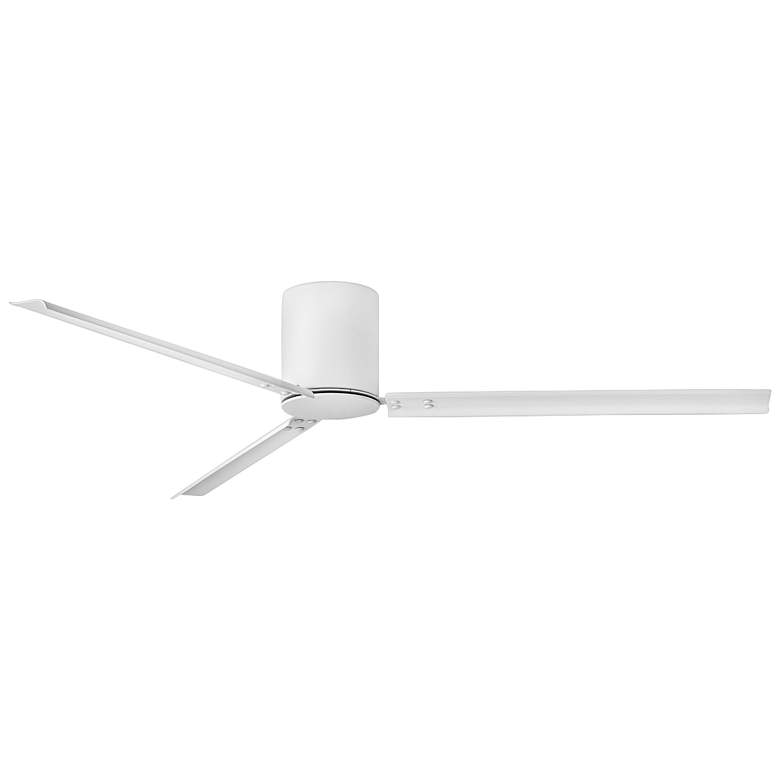 Image 1 72 inch Hinkley Indy Damp Matte White Hugger Smart Ceiling Fan with Remote