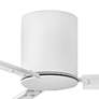 Thumbnail2 of 72" Hinkley Indy Damp Matte White Hugger Smart Ceiling Fan with Remote more views