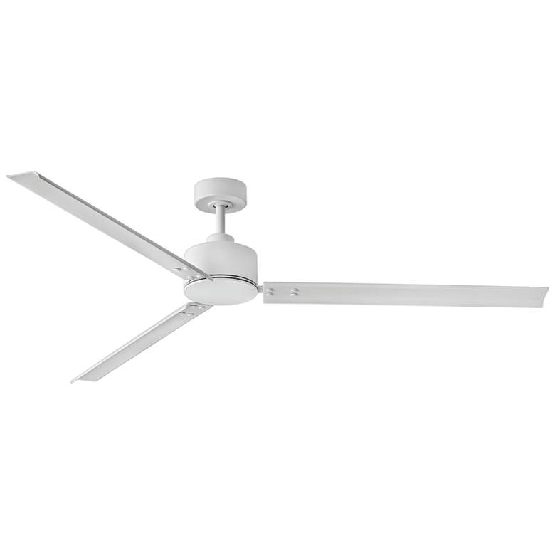 Image 2 72" Hinkley Indy Matte White Wet Rated Ceiling Fan with Wall Control