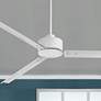 72" Hinkley Indy Matte White Wet Rated Ceiling Fan with Wall Control