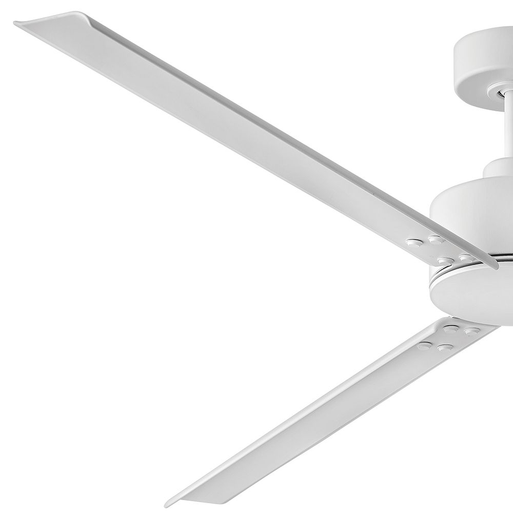 72" Hinkley Indy Matte White Wet Rated Ceiling Fan with Wall Control