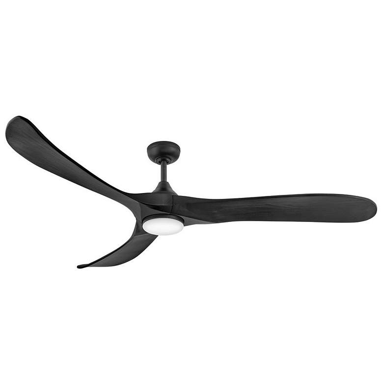 Image 1 72" Hinkley Swell Illuminated Black LED Smart Ceiling Fan