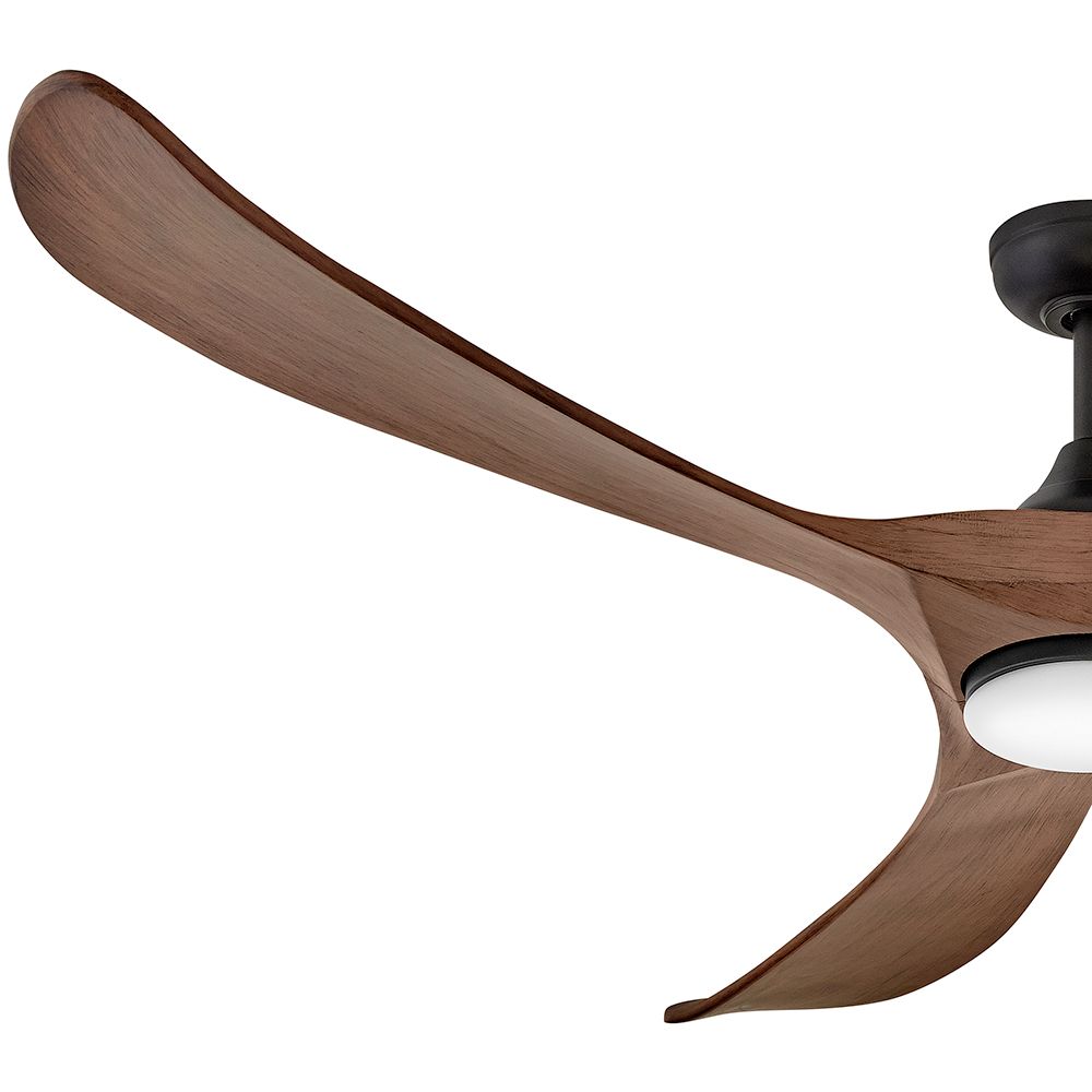 72" Hinkley Swell Illuminated Matte Black LED Ceiling Fan