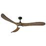 1_72" Hinkley Swell Matte Black and Driftwood LED Ceiling Fan
