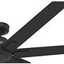 Thumbnail3 of 72" Hunter Downtown Matte Black Outdoor Ceiling Fan with Wall Control more views