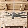 1_72" Hunter Downtown Matte Silver Outdoor Ceiling Fan with Wall Control
