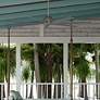 6_72" Hunter Downtown Matte Silver Outdoor Ceiling Fan with Wall Control more views