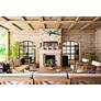 7_72" Hunter Downtown Matte Silver Outdoor Ceiling Fan with Wall Control more views