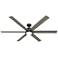 72" Hunter Gravity Matte Black LED Smart Ceiling Fan