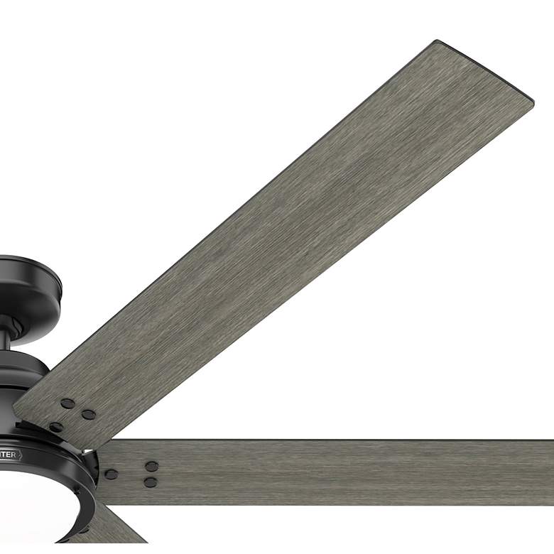 Image 3 72" Hunter Gravity Matte Black LED Smart Ceiling Fan more views