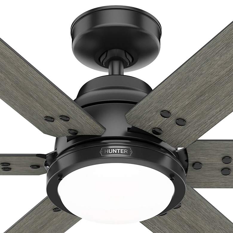 Image 4 72" Hunter Gravity Matte Black LED Smart Ceiling Fan more views