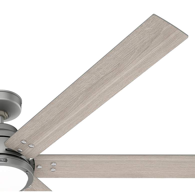 Image 3 72" Hunter Gravity Matte Silver LED Smart Ceiling Fan more views