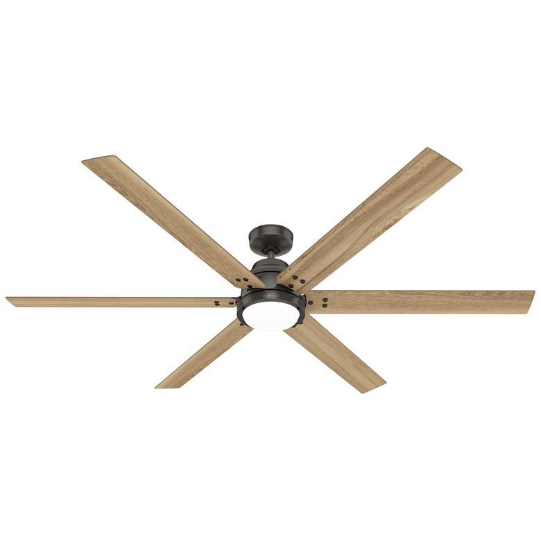 Image 1 72" Hunter Gravity Noble Bronze LED Smart Ceiling Fan