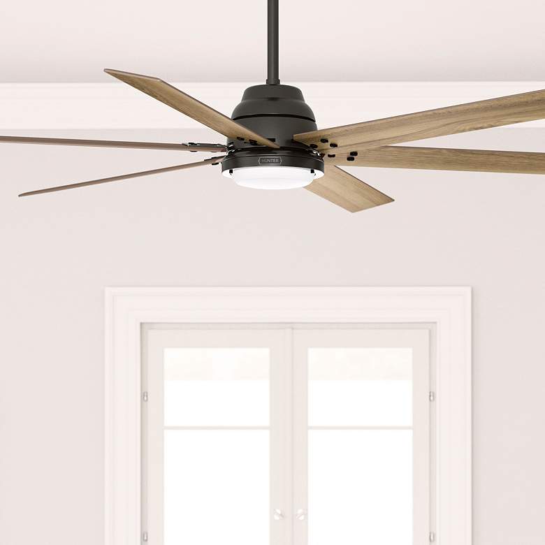 Image 1 72" Hunter Gravity Noble Bronze LED Smart Ceiling Fan