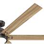 Thumbnail3 of 72" Hunter Gravity Noble Bronze LED Smart Ceiling Fan more views