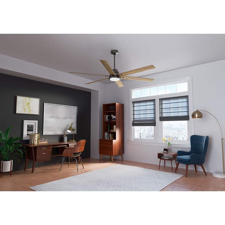 Image 6 72" Hunter Gravity Noble Bronze LED Smart Ceiling Fan more views