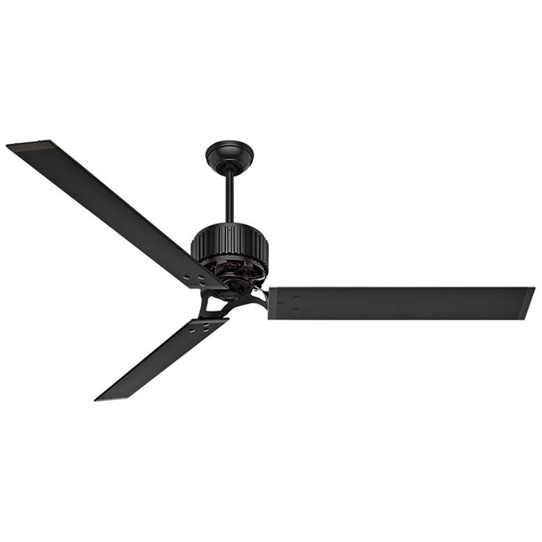 Image 2 72" Hunter HFC-72 Matte Black Damp Rated Large Fan with Wall Control