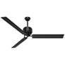 72" Hunter HFC-72 Matte Black Damp Rated Large Fan with Wall Control