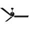 72" Hunter HFC-72 Matte Black Damp Rated Large Fan with Wall Control