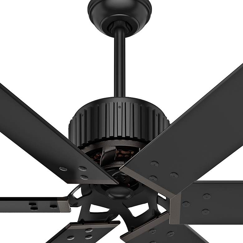 Image 3 72" Hunter HFC-72 Matte Black Damp Rated Large Fan with Wall Control more views