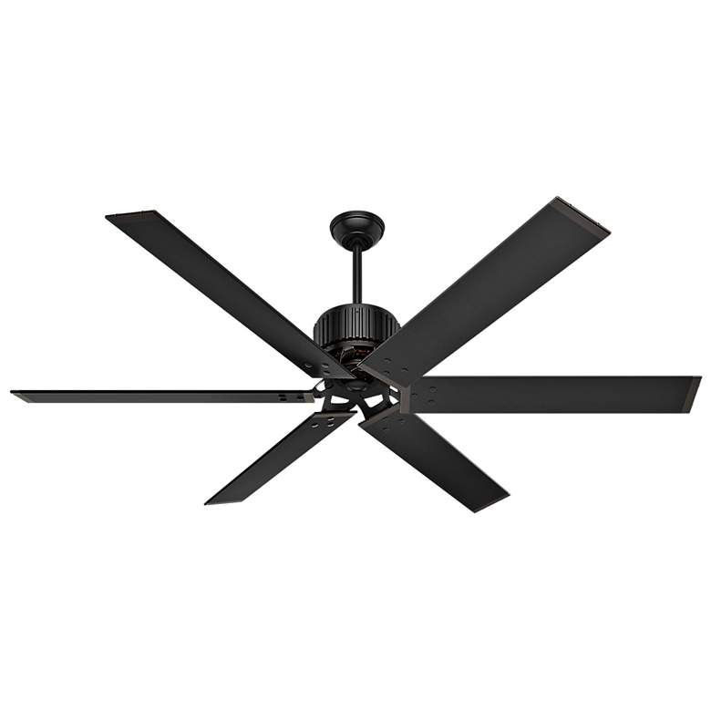 Image 6 72" Hunter HFC-72 Matte Black Damp Rated Large Fan with Wall Control more views