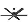 72" Hunter HFC-72 Matte Black Damp Rated Large Fan with Wall Control