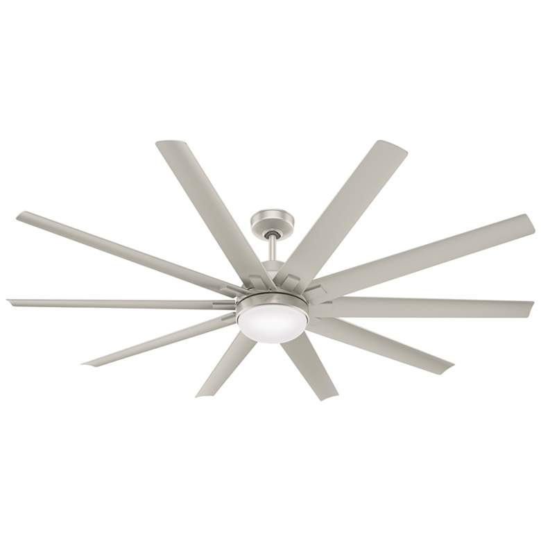 Image 3 72" Hunter Overton Matte Nickel Damp LED Large Fan with Wall Control
